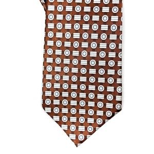 Yves Saint Laurent Neck Tie Mens Patterned Brown